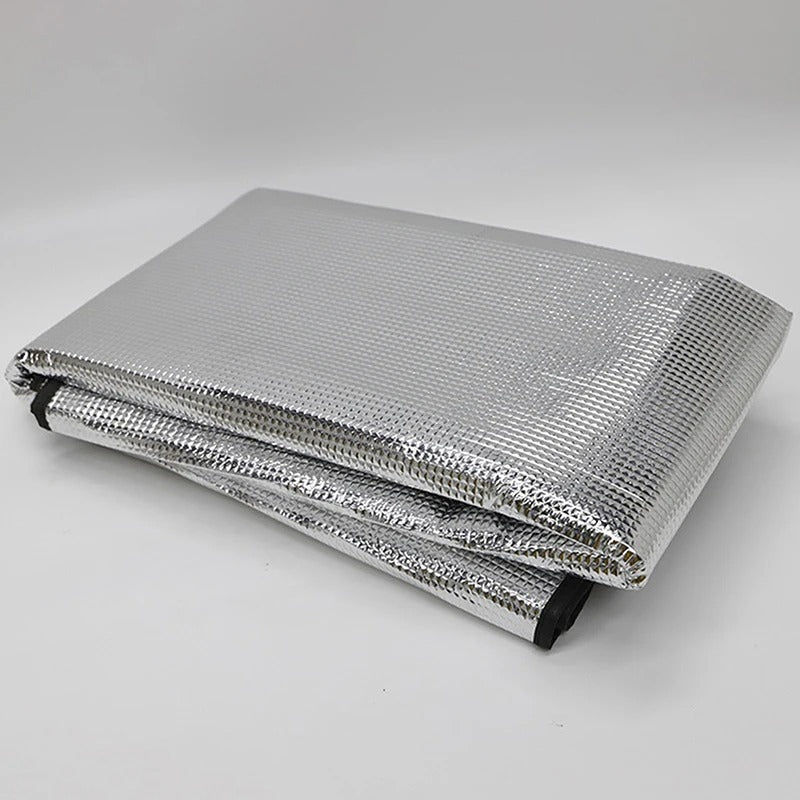 Aluminum Foil AC Outdoor Unit Cover | Waterproof Heatproof AC Protector | Adjustable Sun & Rain Shield for Air Conditioner Outdoor Unit