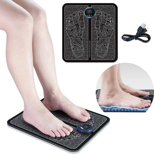 EMS Foot Massager – Electric Muscle Stimulator for Pain Relief & Relaxation – Rechargeable, Portable
