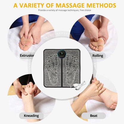 EMS Foot Massager – Electric Muscle Stimulator for Pain Relief & Relaxation – Rechargeable, Portable