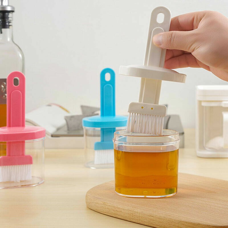 Oil Dispenser Bottle with Brush, 2-in-1 Cooking Oil Brush and Dispenser Oil Bottle with Silicone Brush – Durable Kitchen Tool for Easy Cooking