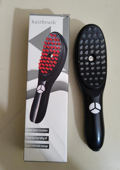Electric Scalp Massager Comb for Hair Growth & Anti Hair Loss - Red & Blue Light Therapy - Steam & Vibration - 15ML Oil Diffuser