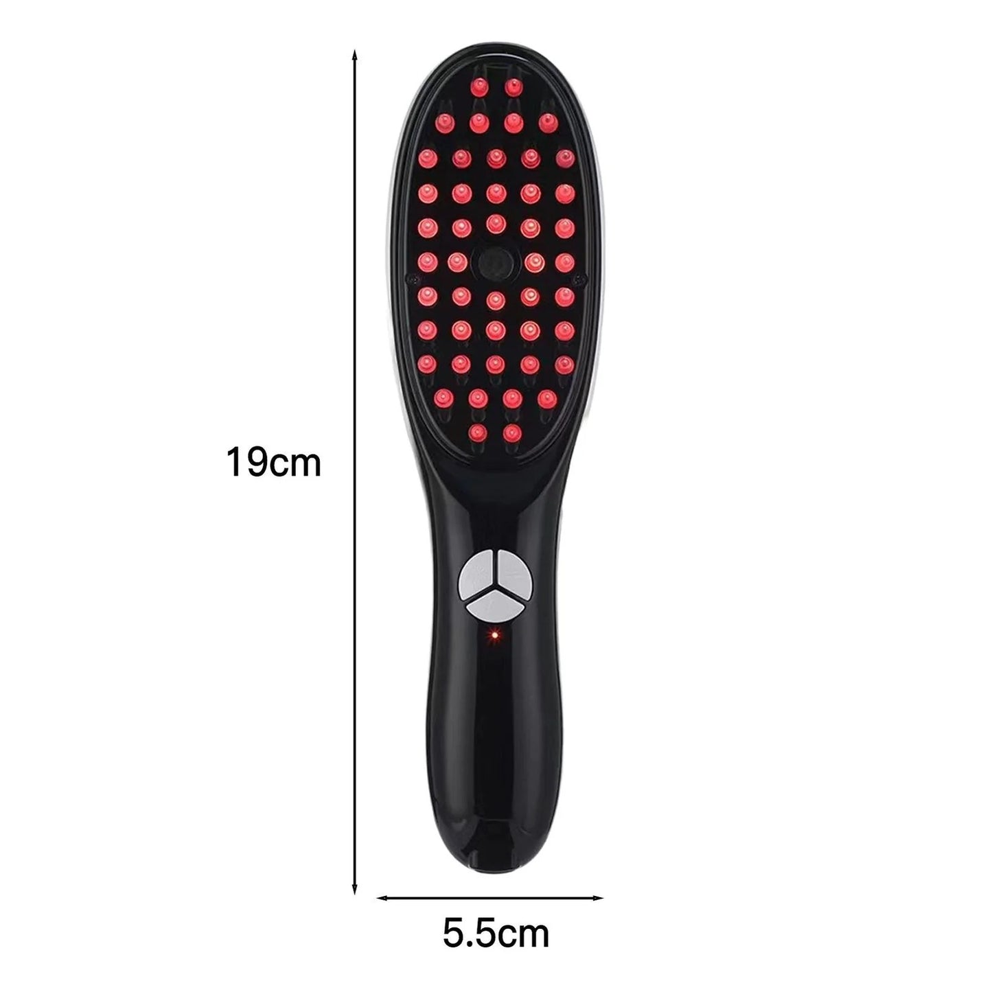 Electric Scalp Massager Comb for Hair Growth & Anti Hair Loss - Red & Blue Light Therapy - Steam & Vibration - 15ML Oil Diffuser