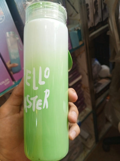 Hello Master 480ml Frosted Glass Water Bottle - Transparent Leak-Proof Portable Drinkware with Carrying Strap (Random Color)Hello Master 480ml Frosted Glass Water Bottle - Transparent Leak-Proof Portable Drinkware with Carrying Strap (Random Color)
