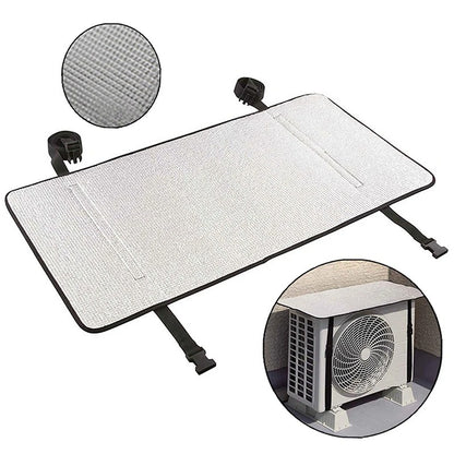 Aluminum Foil AC Outdoor Unit Cover | Waterproof Heatproof AC Protector | Adjustable Sun & Rain Shield for Air Conditioner Outdoor Unit