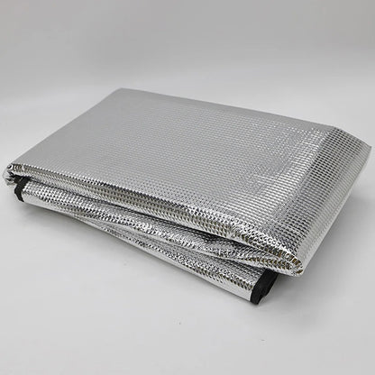 Aluminum Foil AC Outdoor Unit Cover | Waterproof Heatproof AC Protector | Adjustable Sun & Rain Shield for Air Conditioner Outdoor Unit