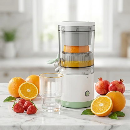 Portable Electric Citrus Juicer Rechargeable Orange Juicer Lemon Squeezer with USB Outlet