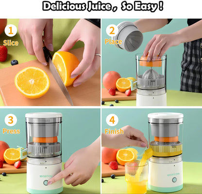 Portable Electric Citrus Juicer Rechargeable Orange Juicer Lemon Squeezer with USB Outlet