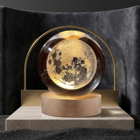 Lamp - 3d Crystal Ball Lamp - Galaxy Crystal Ball Lamp - 3D Planet Moon Lamp - Home Decoration - USB LED Night Light - Lamps For Bed Room Side Table - Crystal Ball Lamp By GULF LED HOUSE Official