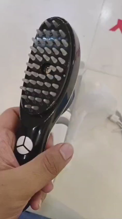 Electric Scalp Massager Comb for Hair Growth & Anti Hair Loss - Red & Blue Light Therapy - Steam & Vibration - 15ML Oil Diffuser